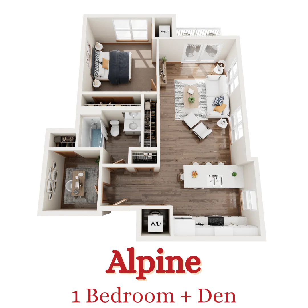Alpine 1 Bedroom and Den