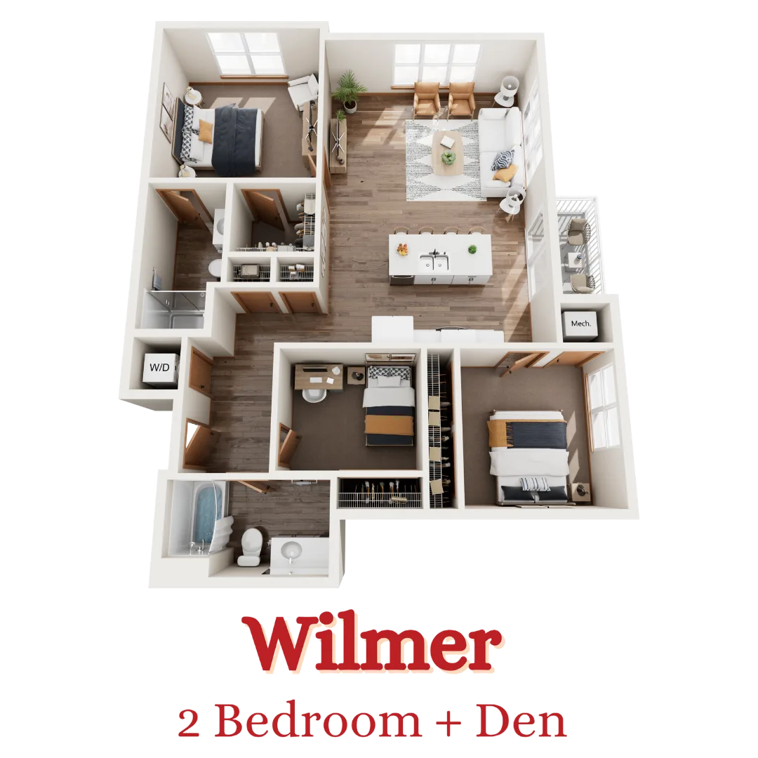 Wilmer 2 Bedroom and Den